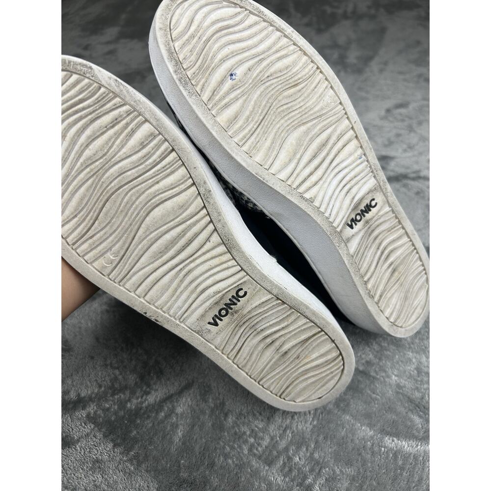 Vionic Sneaker Leather Snake Print Black Slip‎ On Casual Classy Comfort Size 8 - Picture 5 of 10